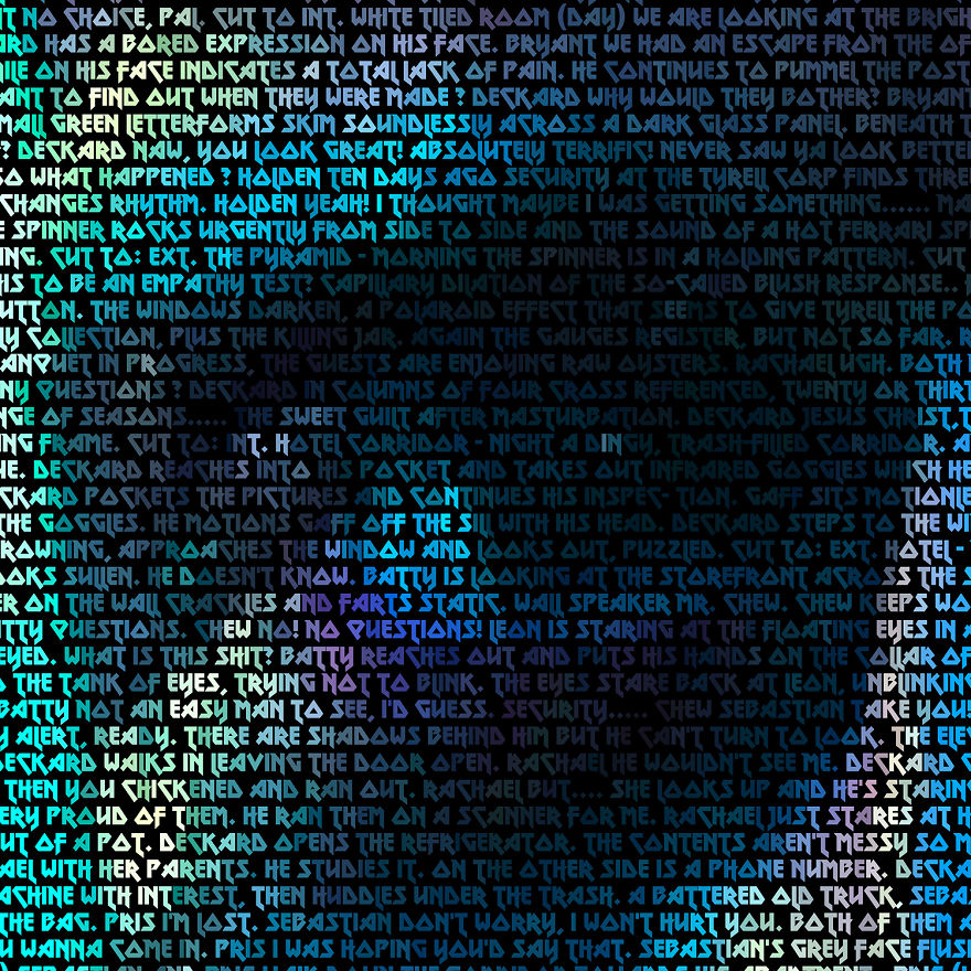 I Created Blade Runner Film Still Portraits Using The Screenplay I Created Blade Runner Film Still Portraits Using The Screenplay