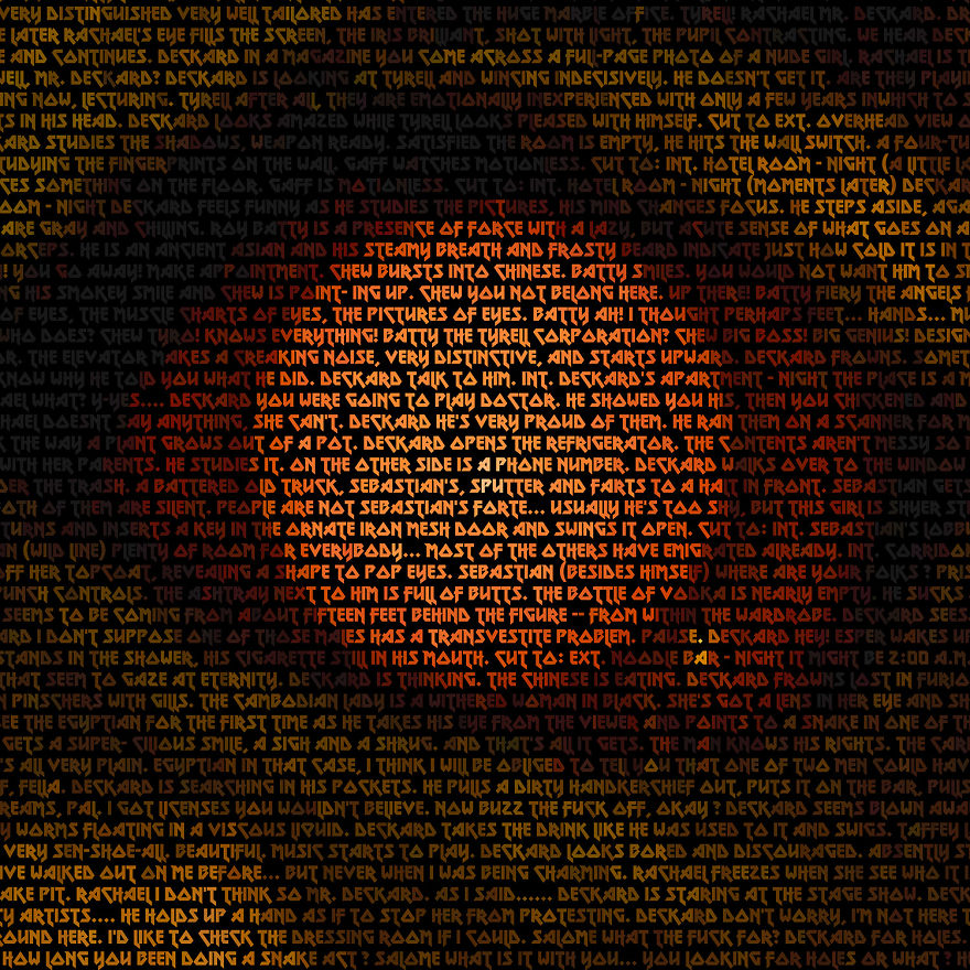 I Created Blade Runner Film Still Portraits Using The Screenplay I Created Blade Runner Film Still Portraits Using The Screenplay