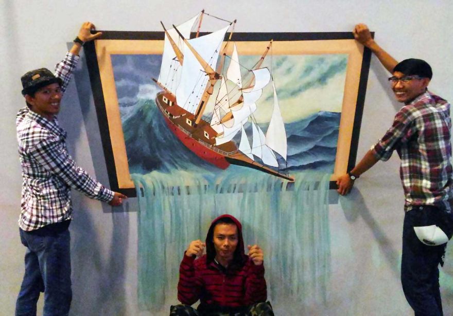 I Made 3d Trick Art For Photobooth In Batam 3d Museum