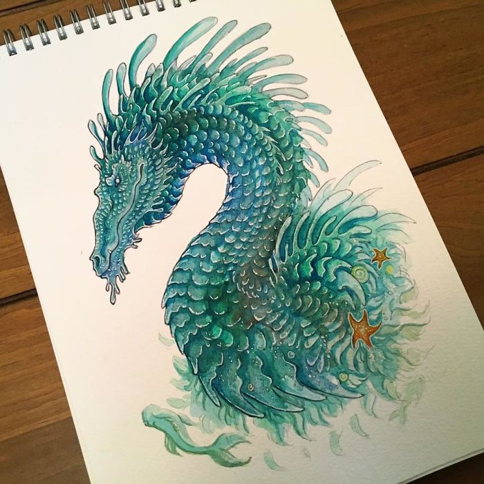 I Created A Sketchbook Full Of Colourful Dragon Illustrations