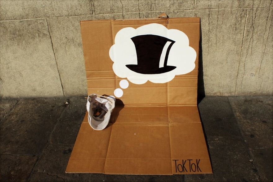 A Street Artist Jokes With The Urban Environment And Creates Playful Installations For The Passersby