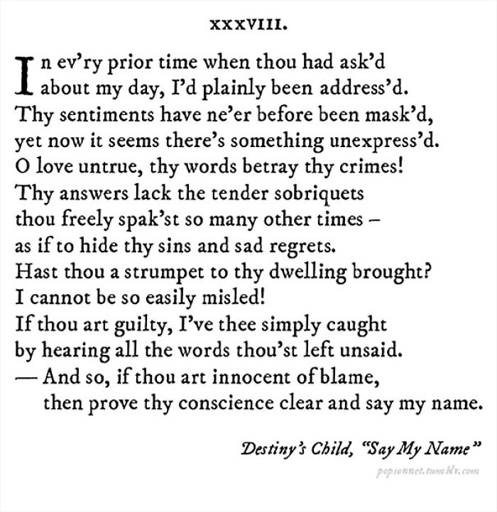 This Is How Popular Songs Would Look If They Were Created In Shakespearean Times This Is How Popular Songs Would Look If They Were Created In Shakespearean Times