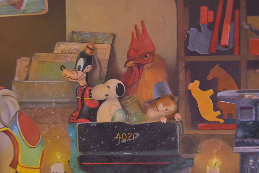 It Took My Dad 2.5 Years + Heart And Kidney Failure To Paint This, And You Have To See It In Full Size To Really Appreciate It