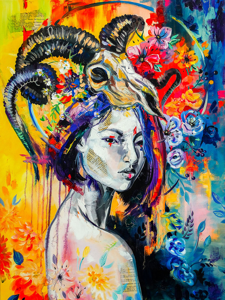 I Reveal The Characters Of Zodiacs Through Surreal Portraits Of Women