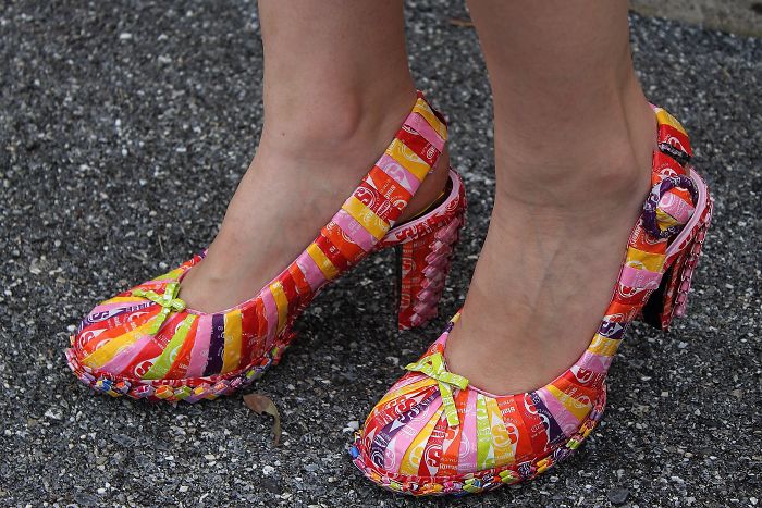 I Made A Purse And Heels To Match The Dress Made Of 10k Starburst Wrappers