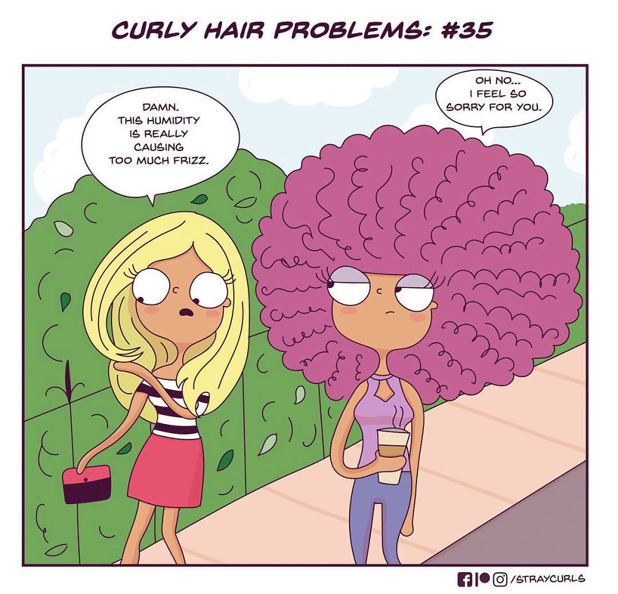 I Illustrated What It&#8217;s Like Living With Curly Hair