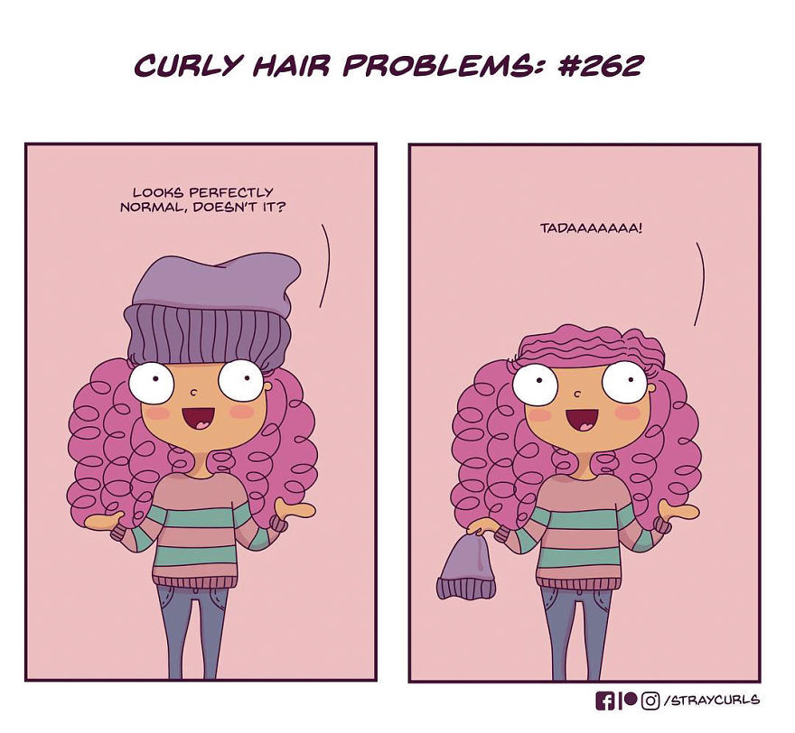 I Illustrated What It&#8217;s Like Living With Curly Hair