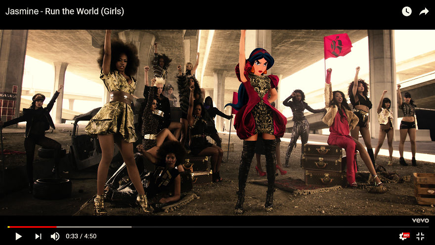 Artist Reimagines Disney Princesses As Famous Female Singers In Youtube Videos