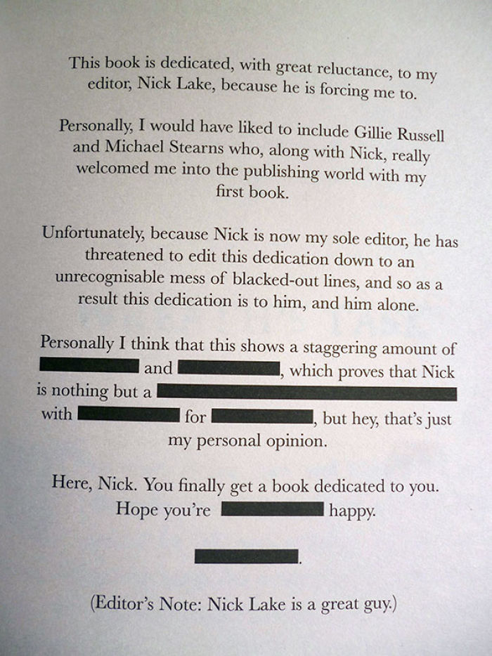 57 Times Writers Took Book Dedications To Another Level