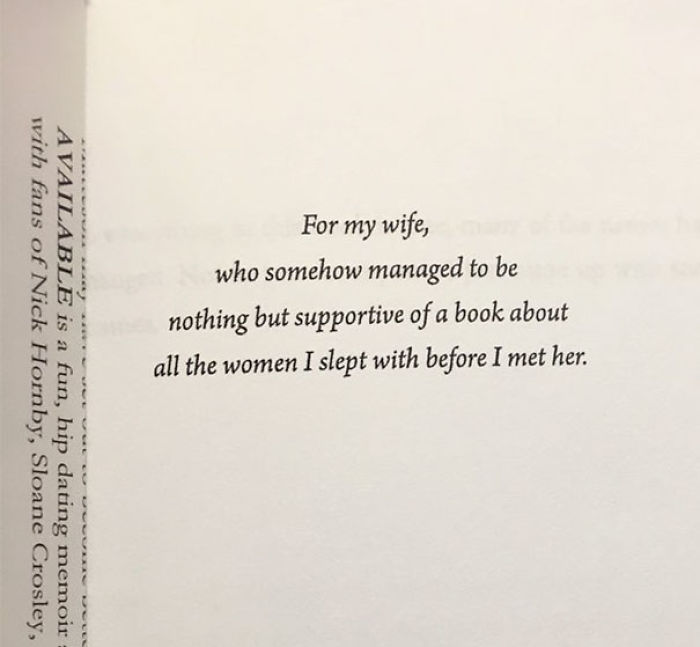 57 Times Writers Took Book Dedications To Another Level