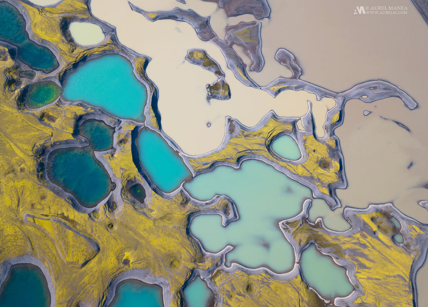 Discovering The Virgin Colorful Lakes Of Iceland With A Drone