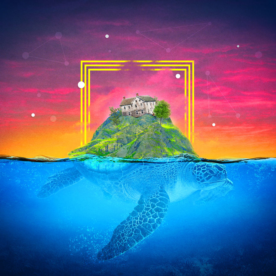 I Create Trippy Digital Collage Art