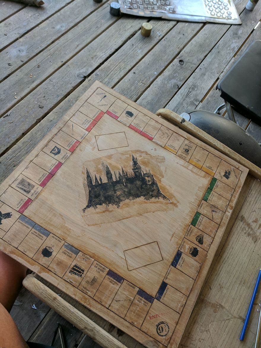 I Made A Harry Potter Monopoly Board For My Best Friend&#8217;s Birthday