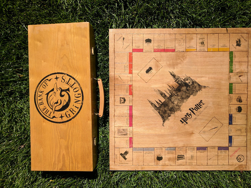 I Made A Harry Potter Monopoly Board For My Best Friend&#8217;s Birthday