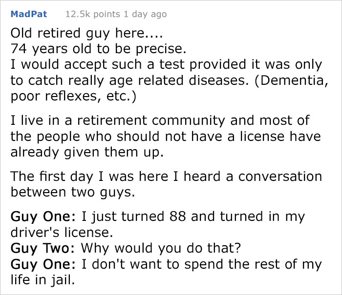 Someone Asked The Internet If Drivers Over 70 Should Require Special Testing, And Here’s How They Responded Someone Asked The Internet If Drivers Over 70 Should Require Special Testing, And Here’s How They Responded