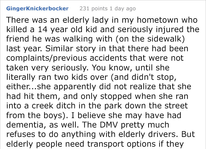 Someone Asked The Internet If Drivers Over 70 Should Require Special Testing, And Here’s How They Responded Someone Asked The Internet If Drivers Over 70 Should Require Special Testing, And Here’s How They Responded