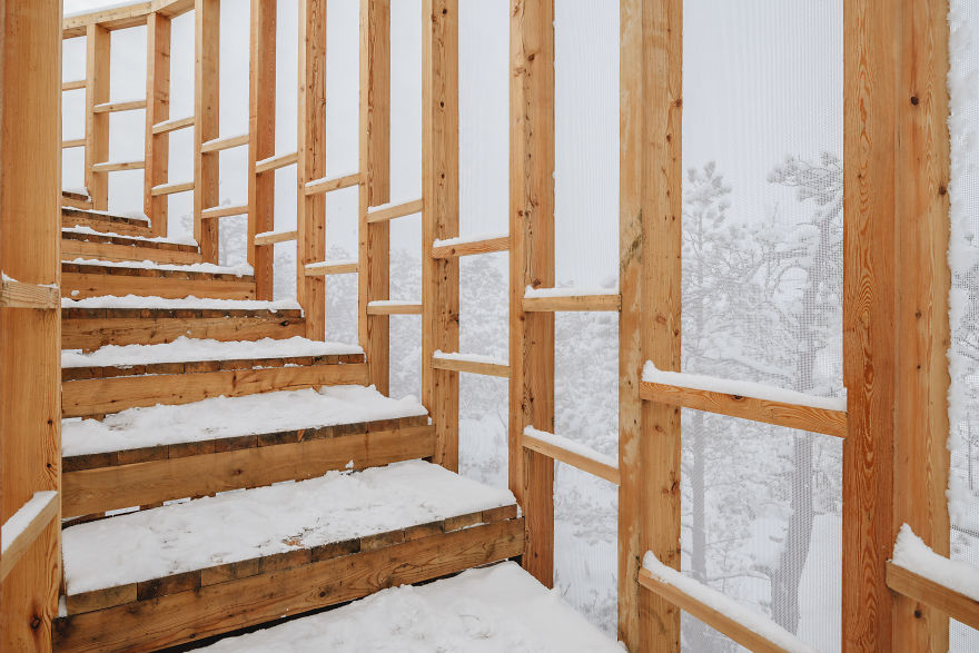 Estonia, Where Winter Still Prevails: Students Build A Staircase-Tower For Bog Watching