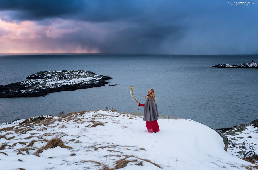 During My Trip To Norway, I Took Self-Portraits Impersonating Valkyrie During My Trip To Norway, I Took Self-Portraits Impersonating Valkyrie