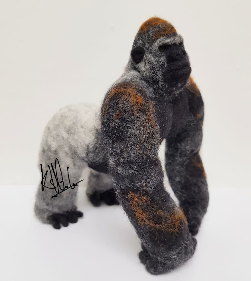 “Sid” The Needle Felted Silverback Gorilla “Sid” The Needle Felted Silverback Gorilla