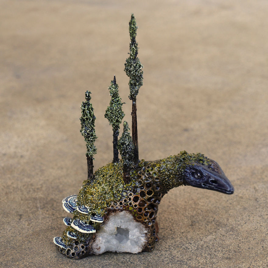 I Made Some Little Creature Figurines With Trees Growing On Them