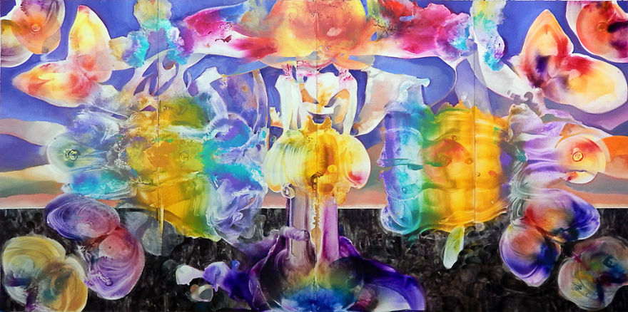 I Paint With Unusual Objects After Rolling Them In Paint I Paint With Unusual Objects After Rolling Them In Paint