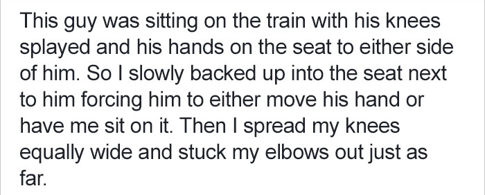 Woman Sick Of Men Spreading Legs In Subway Gets Revenge, And Here’s How Men Respond Woman Sick Of Men Spreading Legs In Subway Gets Revenge, And Here’s How Men Respond