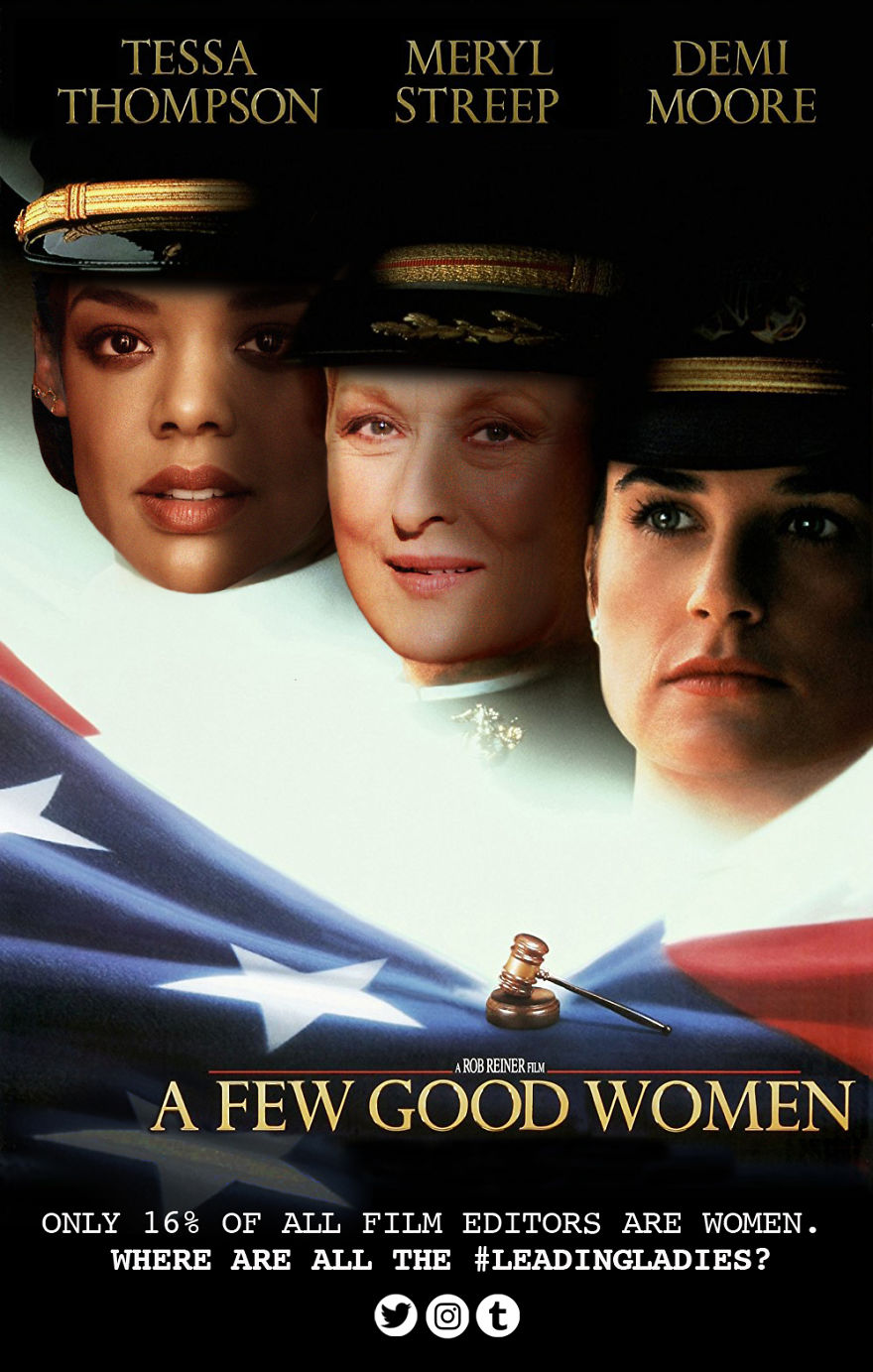 Iconic Movie Posters With An International Women’s Day Twist Shows Gender Inequality In Top Films Iconic Movie Posters With An International Women’s Day Twist Shows Gender Inequality In Top Films