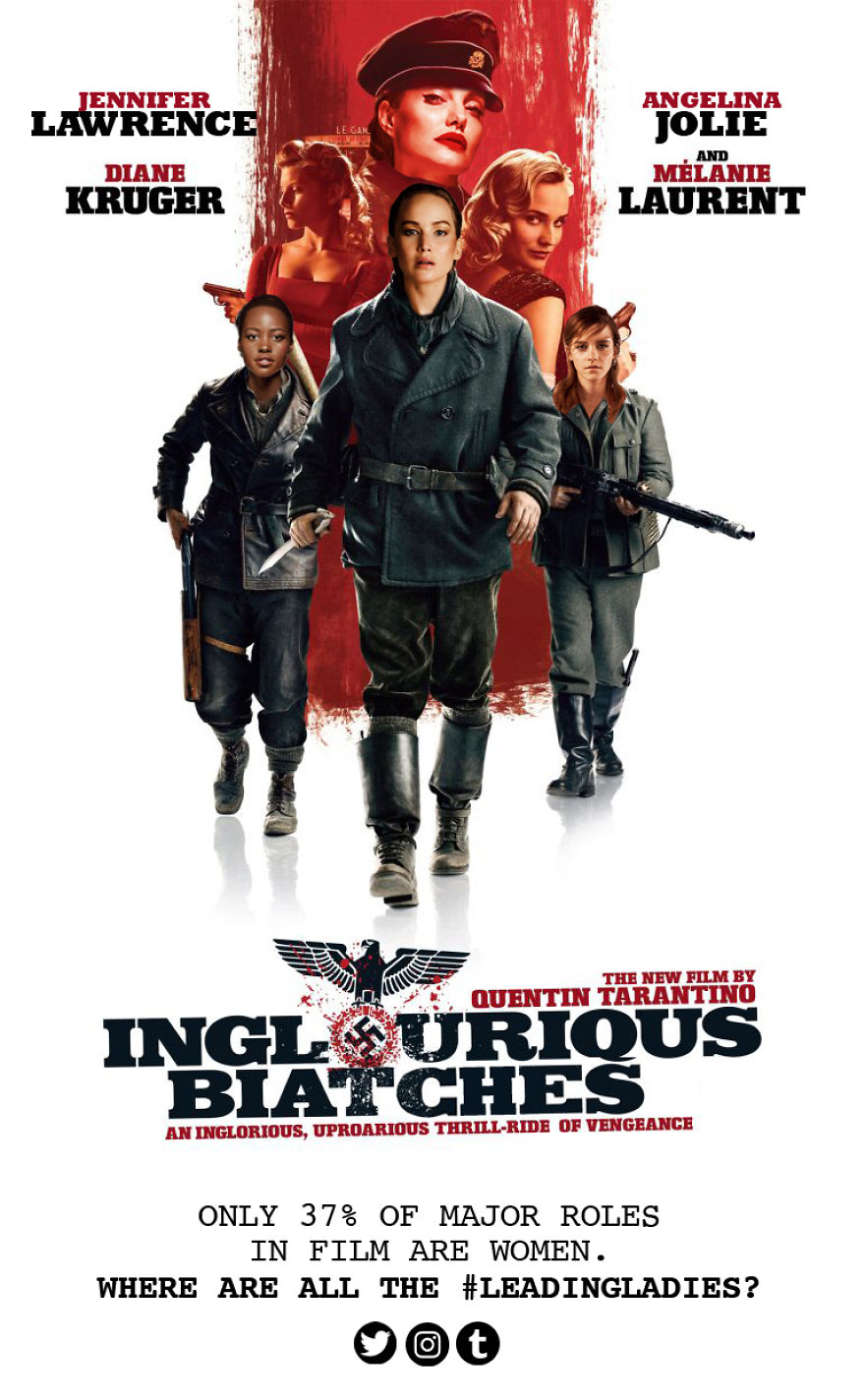 Iconic Movie Posters With An International Women’s Day Twist Shows Gender Inequality In Top Films