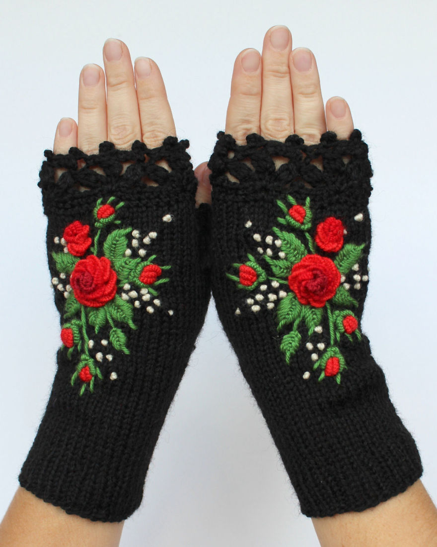 I Make Embroidered Mittens And Gloves That Will Keep Your Hands Warm