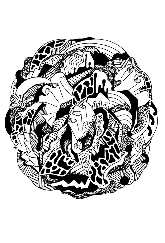 I Made These 24 Ink Line Drawings Into Coloring Pages