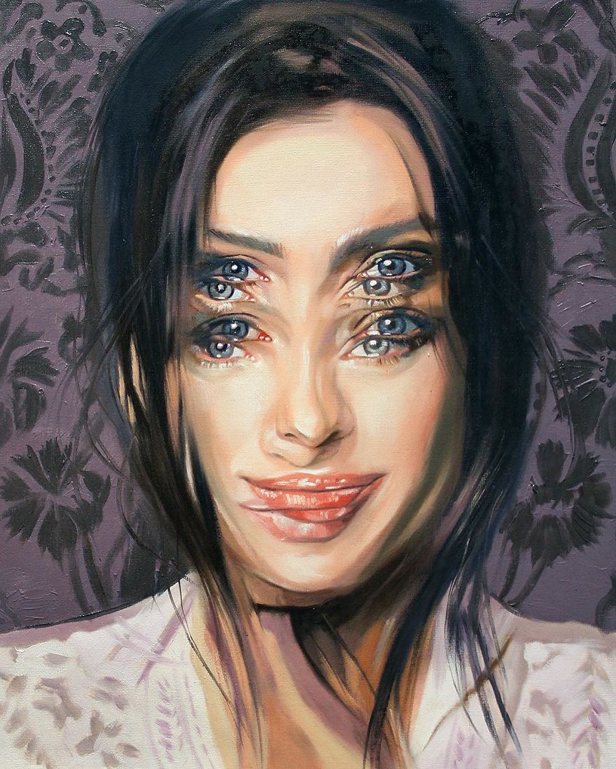 After Having A Heart Attack I Started Painting These Portraits That Will Make You Dizzy