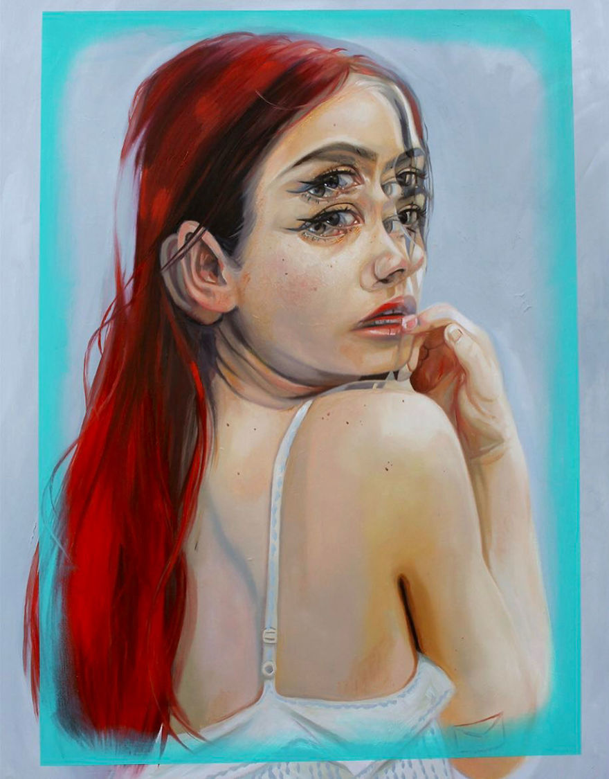 After Having A Heart Attack I Started Painting These Portraits That Will Make You Dizzy