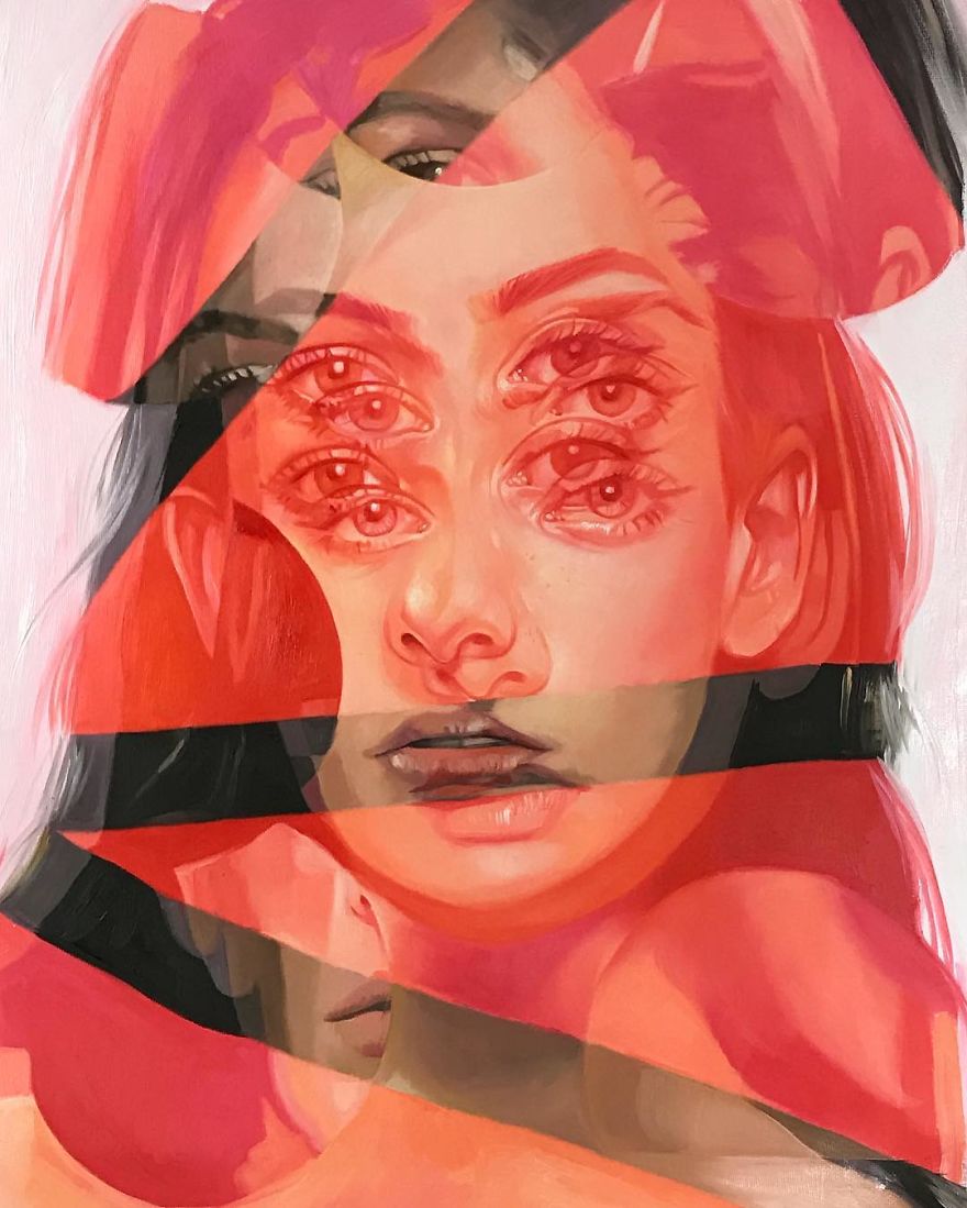 After Having A Heart Attack I Started Painting These Portraits That Will Make You Dizzy