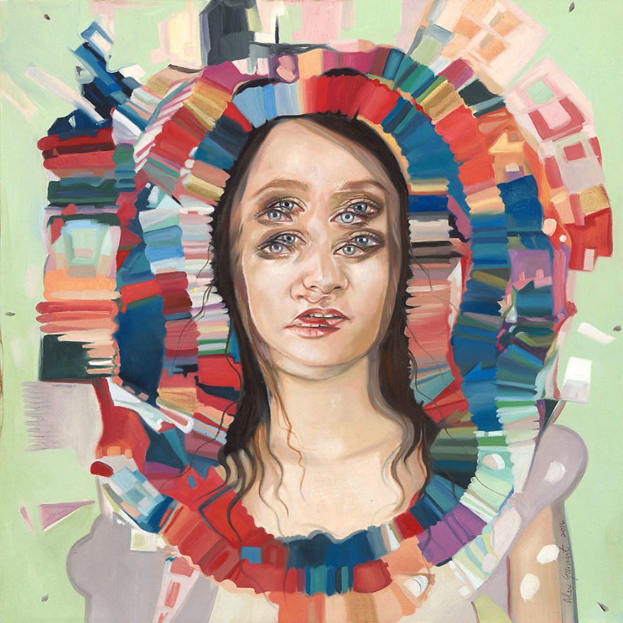 After Having A Heart Attack I Started Painting These Portraits That Will Make You Dizzy