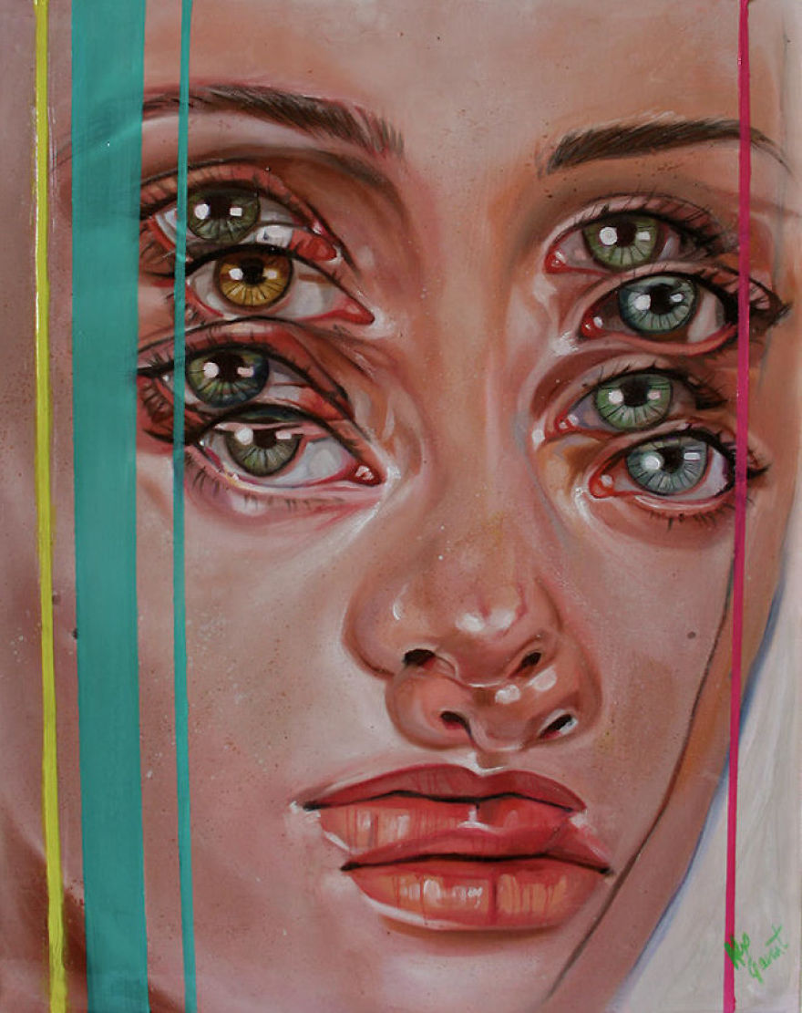 After Having A Heart Attack I Started Painting These Portraits That Will Make You Dizzy