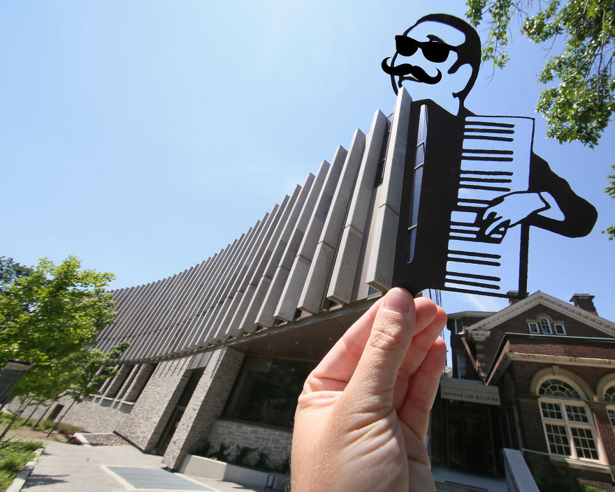 I Keep Transforming Famous Landmarks And Random Places Using Paper Cutouts (New Pics) I Keep Transforming Famous Landmarks And Random Places Using Paper Cutouts (New Pics)