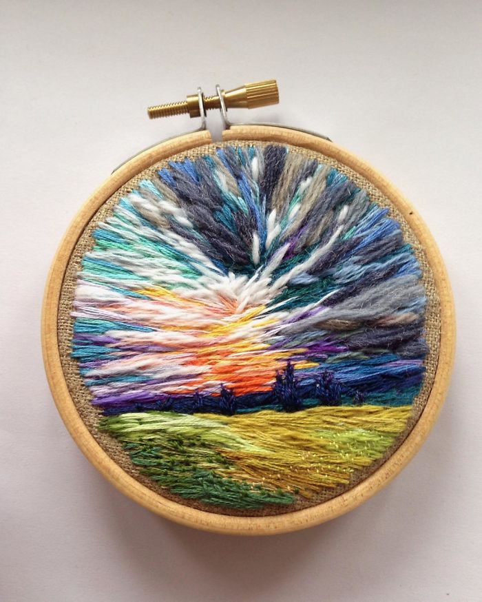 This Embroidery Artist Uses Thread Instead Of Paint To Create Amazing Landscape Scenes This Embroidery Artist Uses Thread Instead Of Paint To Create Amazing Landscape Scenes