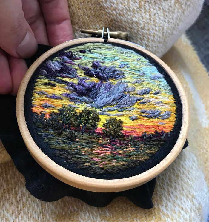 This Embroidery Artist Uses Thread Instead Of Paint To Create Amazing Landscape Scenes This Embroidery Artist Uses Thread Instead Of Paint To Create Amazing Landscape Scenes