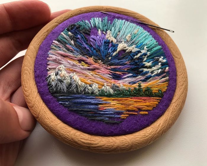 This Embroidery Artist Uses Thread Instead Of Paint To Create Amazing Landscape Scenes This Embroidery Artist Uses Thread Instead Of Paint To Create Amazing Landscape Scenes
