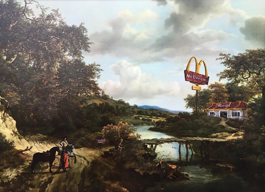 This Guy Continues To Paint Pop-Culture Characters Into Old Thrift-Store Paintings (New Pics) This Guy Continues To Paint Pop-Culture Characters Into Old Thrift-Store Paintings (New Pics)