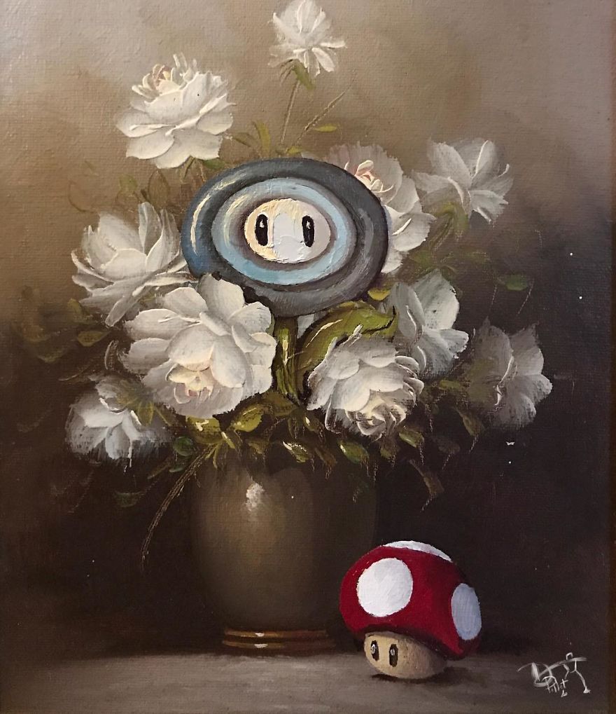This Guy Continues To Paint Pop-Culture Characters Into Old Thrift-Store Paintings (New Pics) This Guy Continues To Paint Pop-Culture Characters Into Old Thrift-Store Paintings (New Pics)