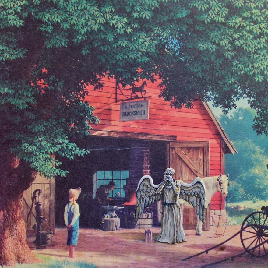 This Guy Continues To Paint Pop-Culture Characters Into Old Thrift-Store Paintings (New Pics) This Guy Continues To Paint Pop-Culture Characters Into Old Thrift-Store Paintings (New Pics)