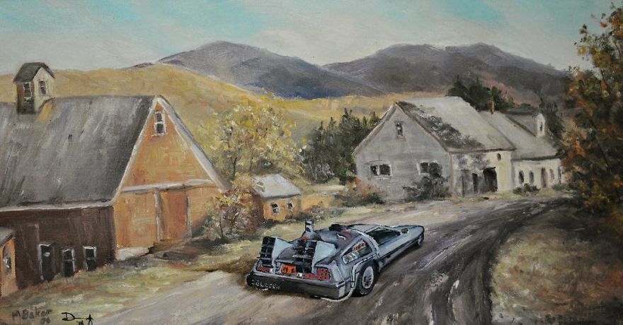 This Guy Continues To Paint Pop-Culture Characters Into Old Thrift-Store Paintings (New Pics) This Guy Continues To Paint Pop-Culture Characters Into Old Thrift-Store Paintings (New Pics)