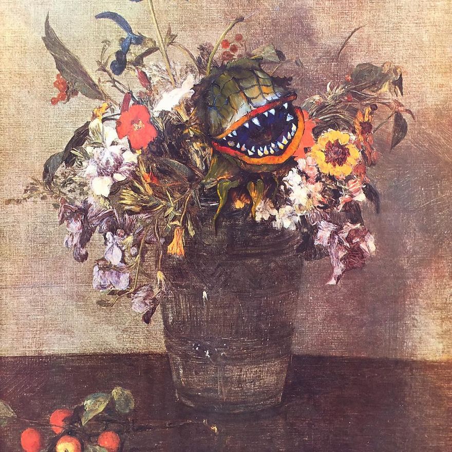 This Guy Continues To Paint Pop-Culture Characters Into Old Thrift-Store Paintings (New Pics) This Guy Continues To Paint Pop-Culture Characters Into Old Thrift-Store Paintings (New Pics)