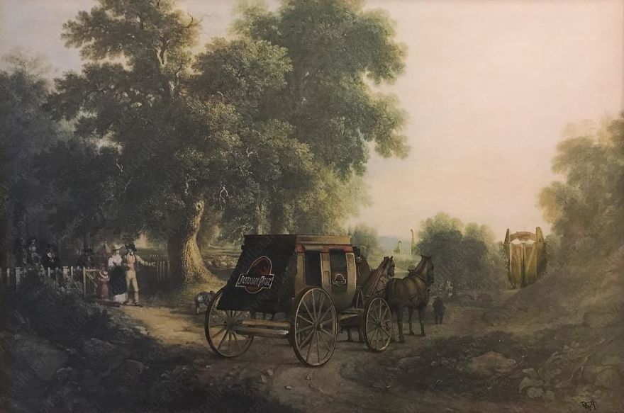 This Guy Continues To Paint Pop-Culture Characters Into Old Thrift-Store Paintings (New Pics) This Guy Continues To Paint Pop-Culture Characters Into Old Thrift-Store Paintings (New Pics)