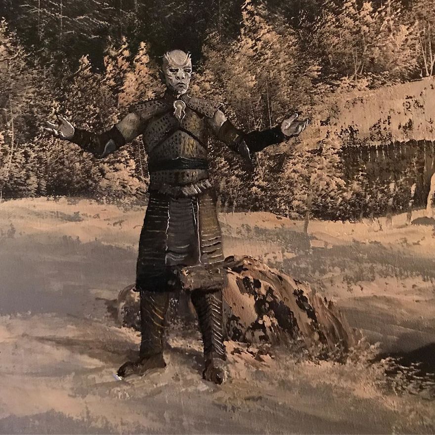 This Guy Continues To Paint Pop-Culture Characters Into Old Thrift-Store Paintings (New Pics) This Guy Continues To Paint Pop-Culture Characters Into Old Thrift-Store Paintings (New Pics)