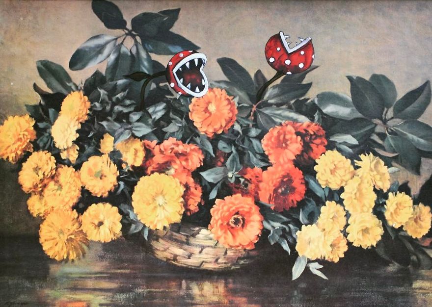 This Guy Continues To Paint Pop-Culture Characters Into Old Thrift-Store Paintings (New Pics) This Guy Continues To Paint Pop-Culture Characters Into Old Thrift-Store Paintings (New Pics)