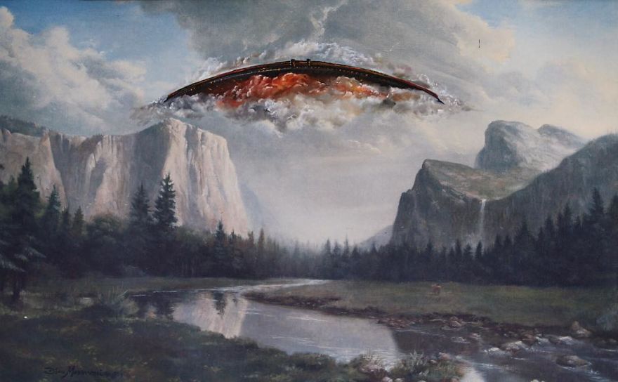 This Guy Continues To Paint Pop-Culture Characters Into Old Thrift-Store Paintings (New Pics) This Guy Continues To Paint Pop-Culture Characters Into Old Thrift-Store Paintings (New Pics)