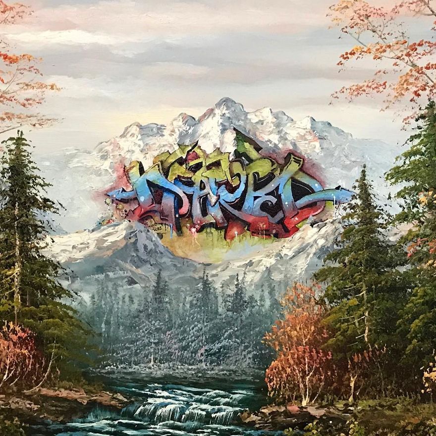 This Guy Continues To Paint Pop-Culture Characters Into Old Thrift-Store Paintings (New Pics) This Guy Continues To Paint Pop-Culture Characters Into Old Thrift-Store Paintings (New Pics)