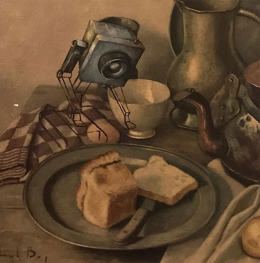 This Guy Continues To Paint Pop-Culture Characters Into Old Thrift-Store Paintings (New Pics) This Guy Continues To Paint Pop-Culture Characters Into Old Thrift-Store Paintings (New Pics)